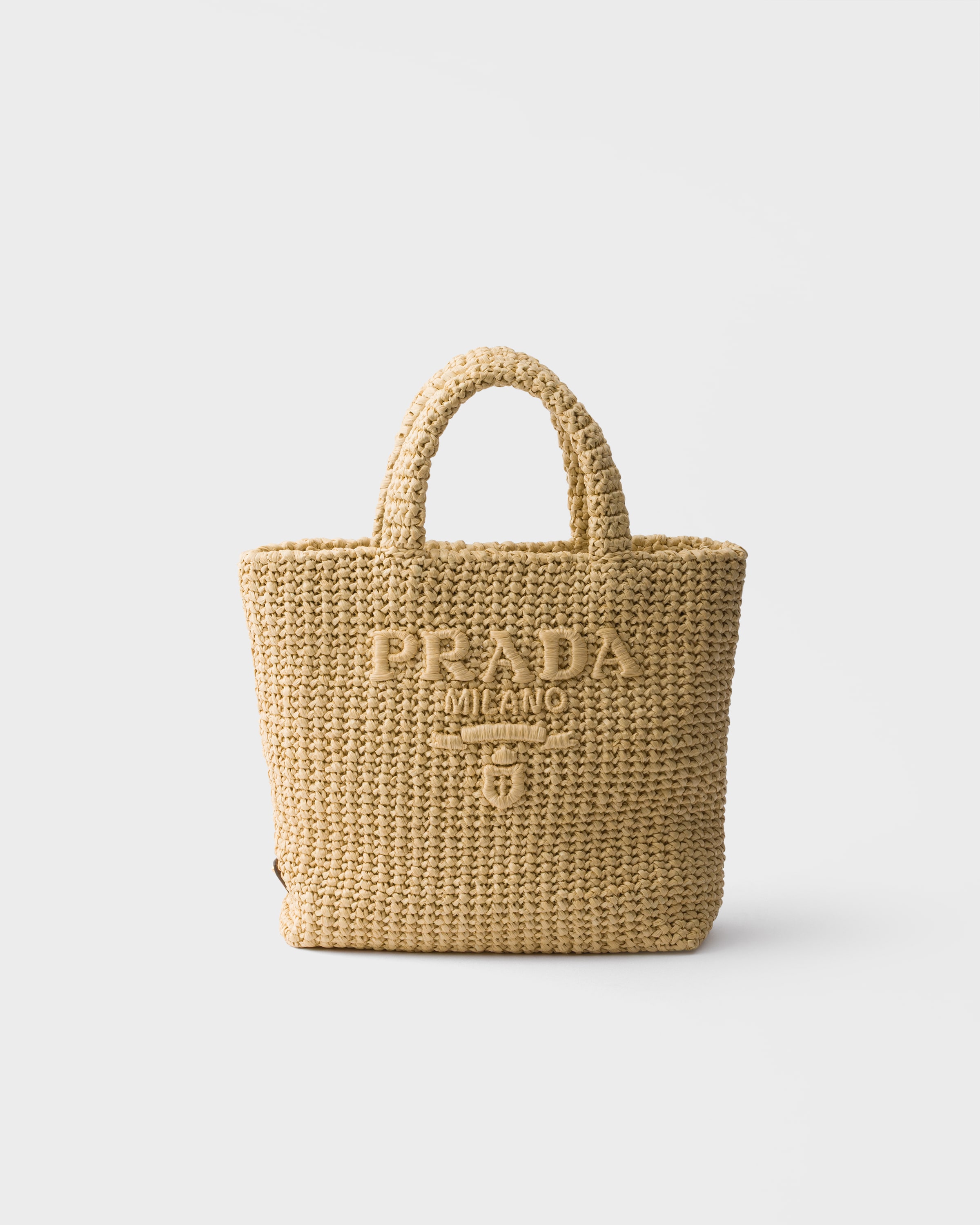 Tan Small crochet tote bag | PRADA - United States