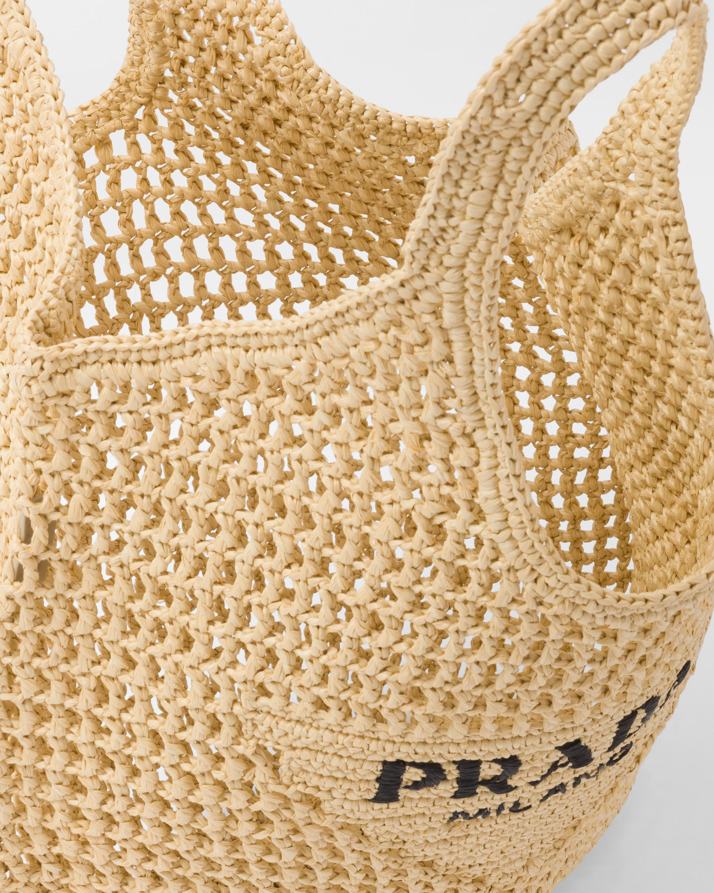 Natural Crochet tote bag Prada