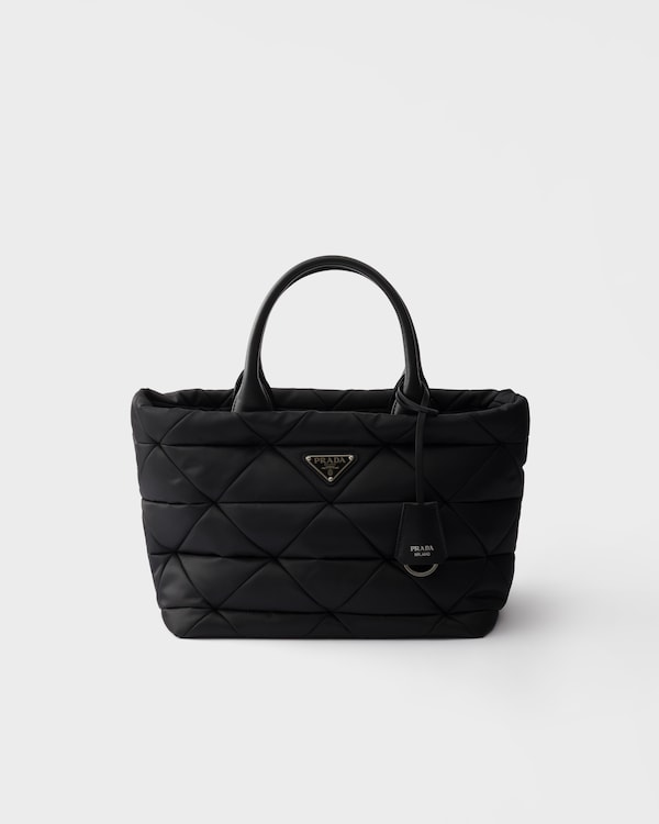 Padded Re-Nylon medium tote bag - Black Padded Re-Nylon medium tote bag - Black
