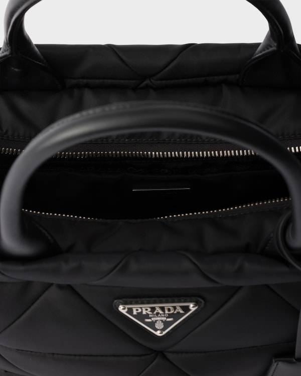 Padded Re-Nylon medium tote bag - Black Padded Re-Nylon medium tote bag - Black