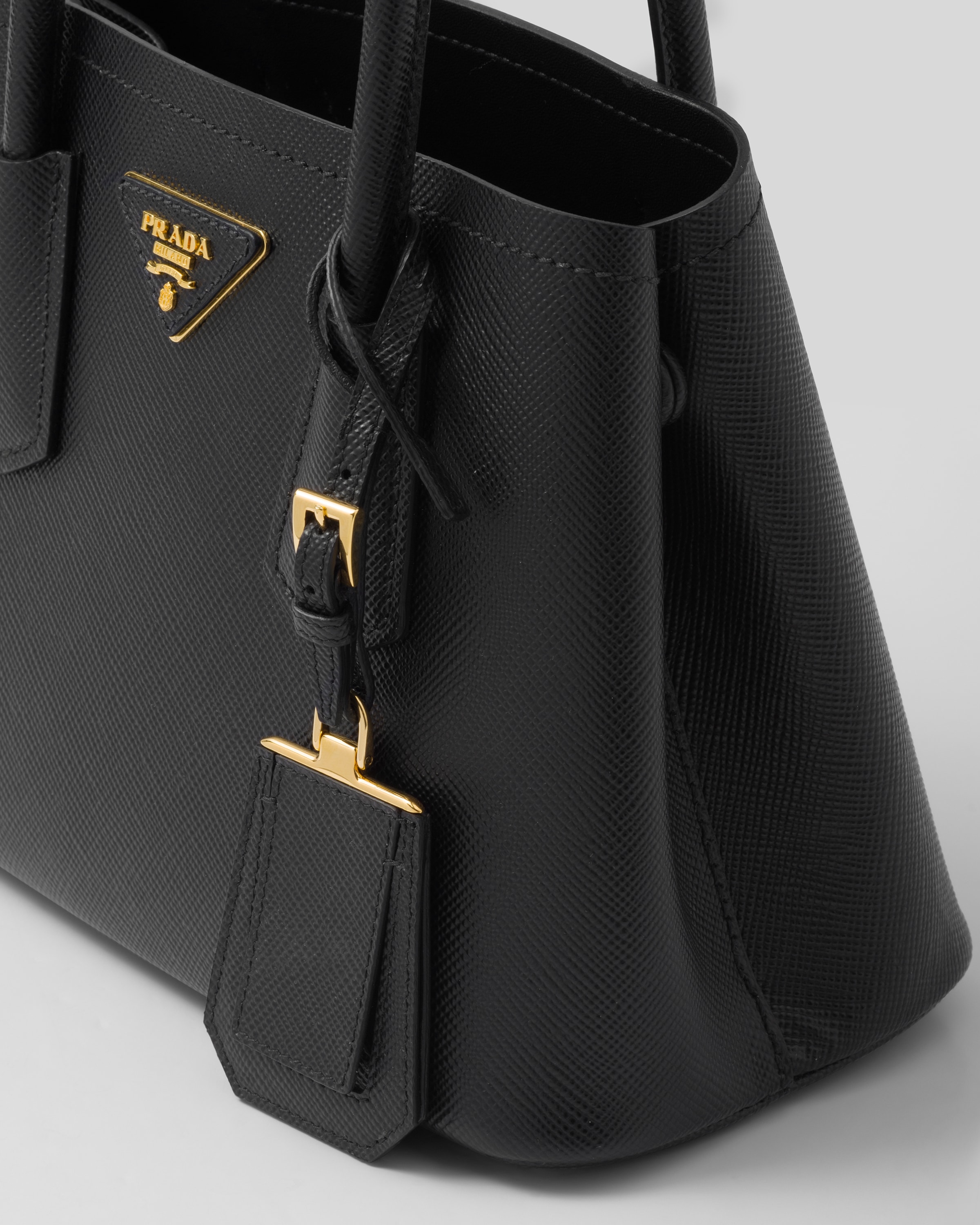 Prada saffiano double bag discount