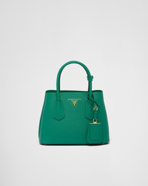 グリーン プラダ ドゥーブレ サフィアーノレザー ミニバッグ | Prada