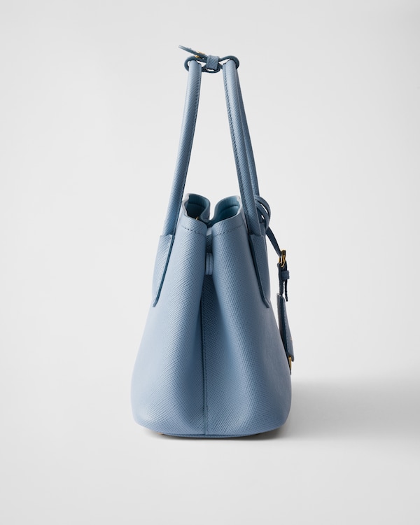 Kleine Prada Double Tasche aus Saffiano-Leder - Astralblau Kleine Prada Double Tasche aus Saffiano-Leder - Astralblau