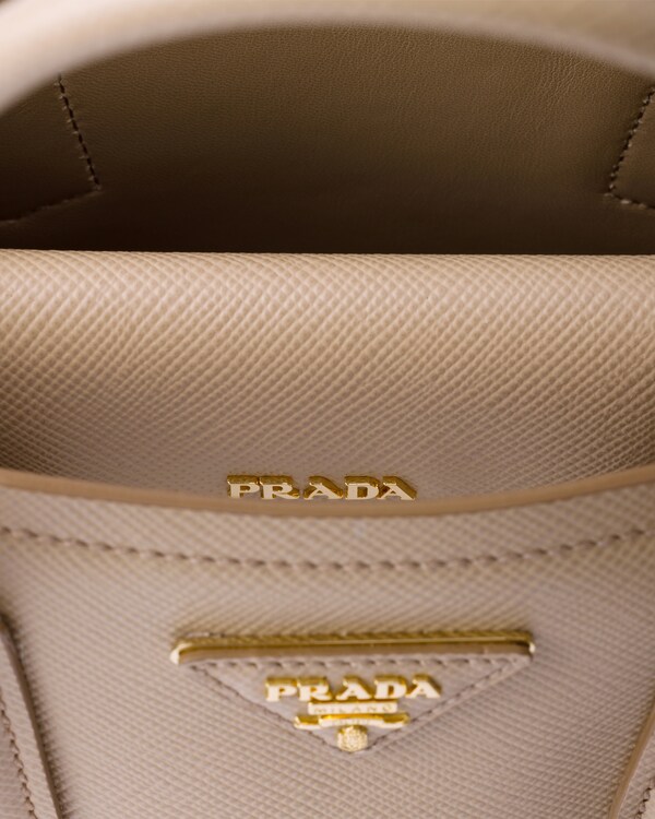 Prada Double small Saffiano leather bag - Cameo Prada Double small Saffiano leather bag - Cameo