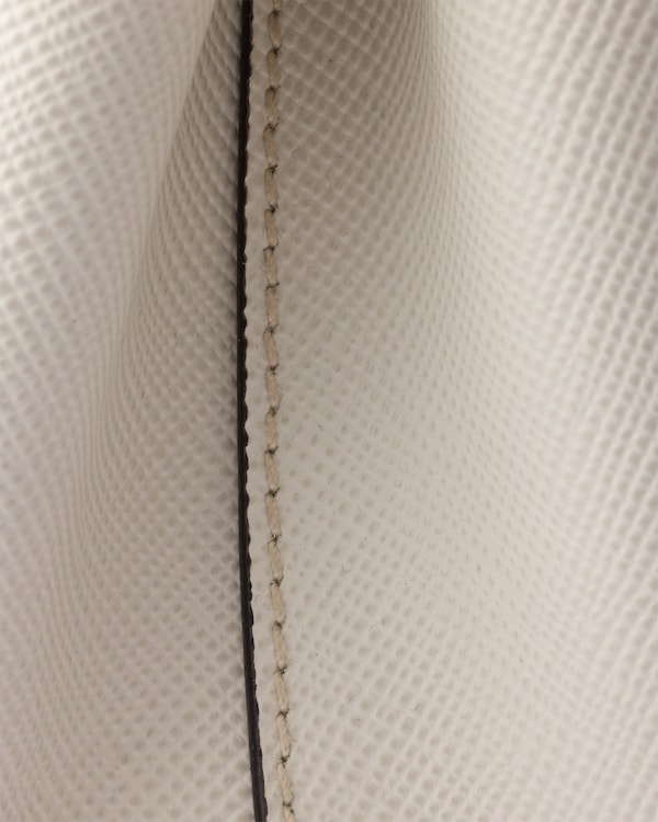 Prada Double small Saffiano leather bag - Chalk White/Black Prada Double small Saffiano leather bag - Chalk White/Black