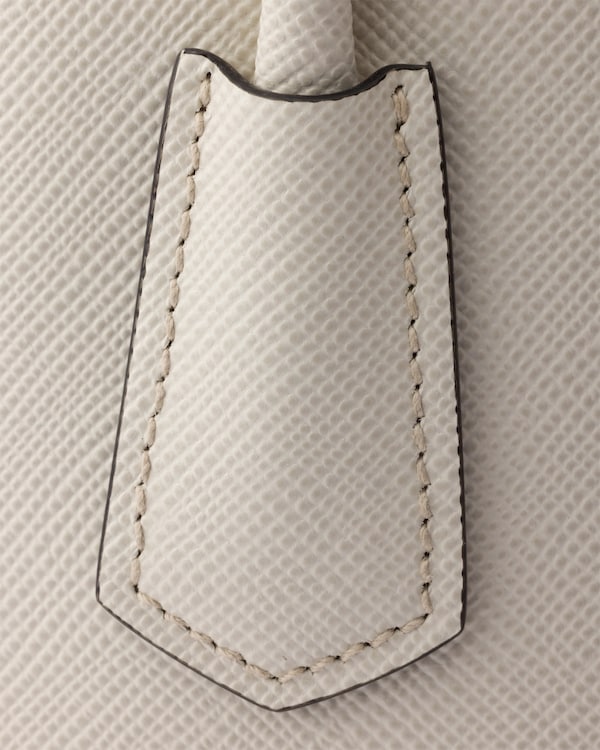 Prada Double small Saffiano leather bag - Chalk White/Black Prada Double small Saffiano leather bag - Chalk White/Black