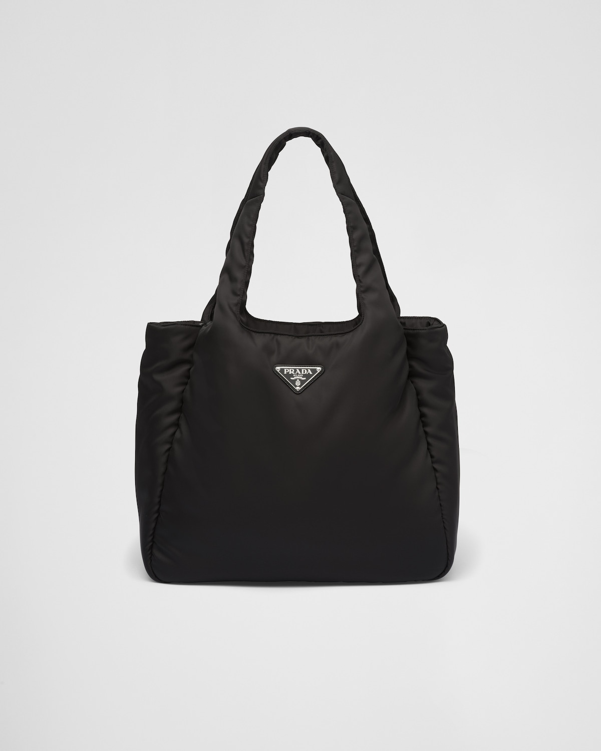 Black Large Padded Renylon Tote Bag PRADA
