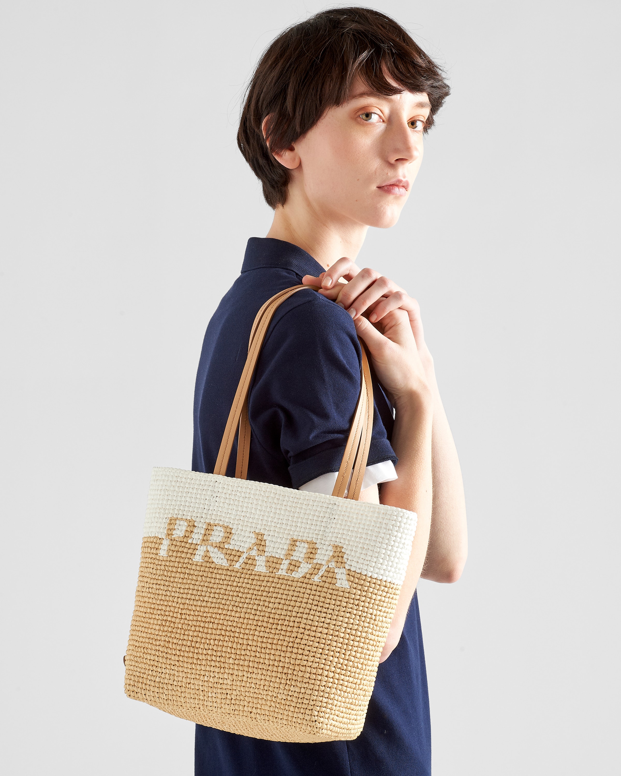 Prada raffia bag new arrivals
