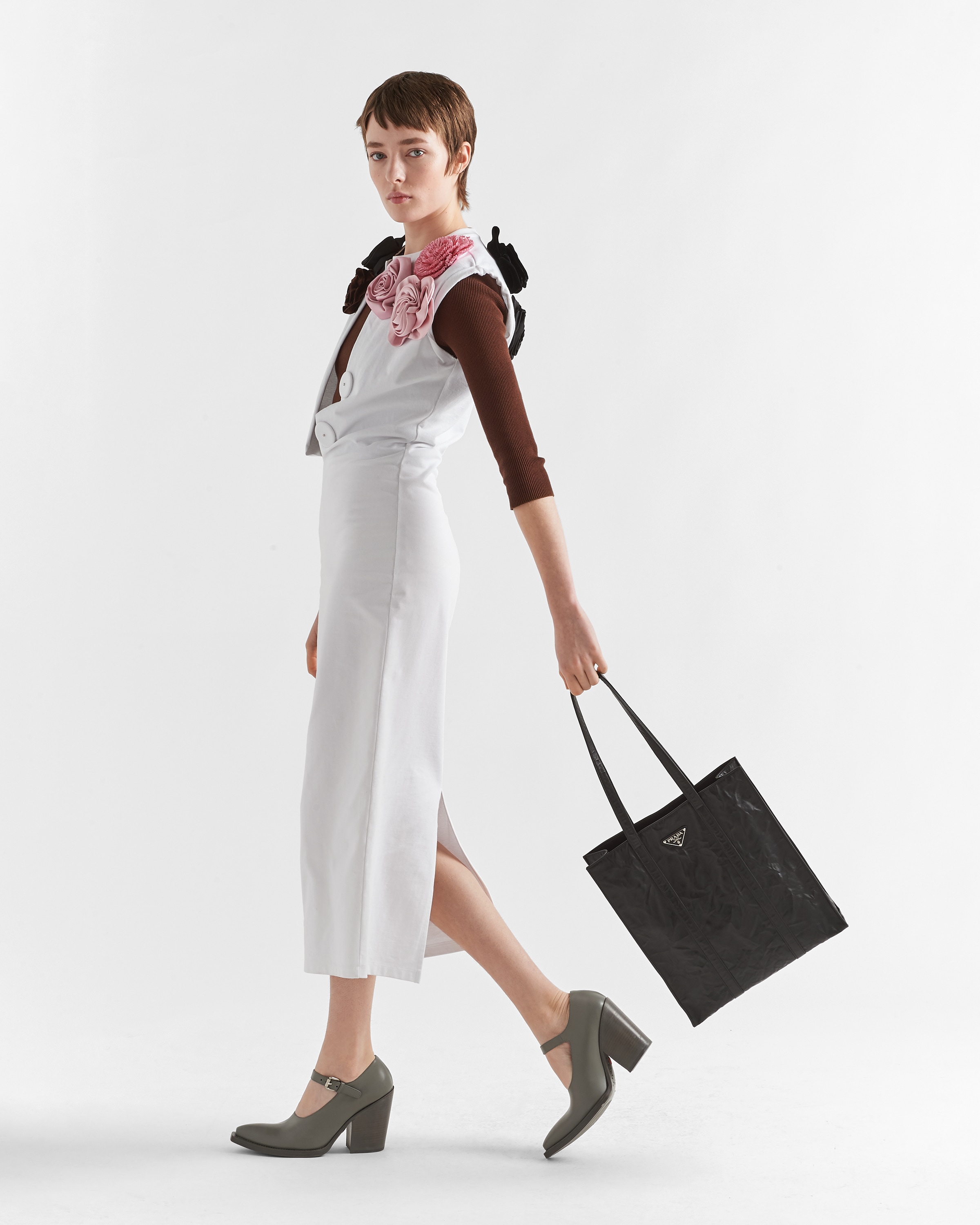 Prada Small antique nappa leather tote 2