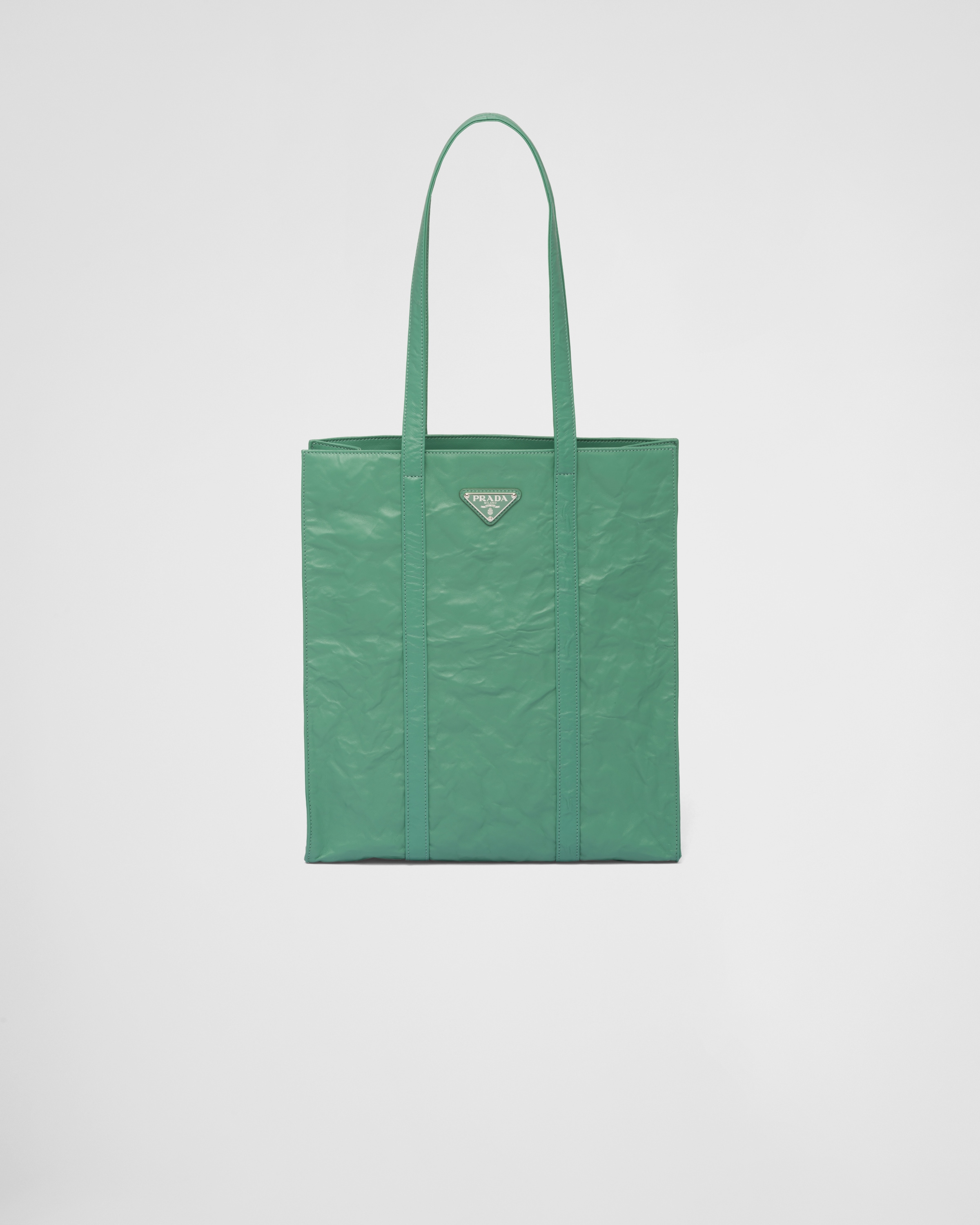 Prada Double Zip Tote Green Saffiano Leather – Luxe Collective