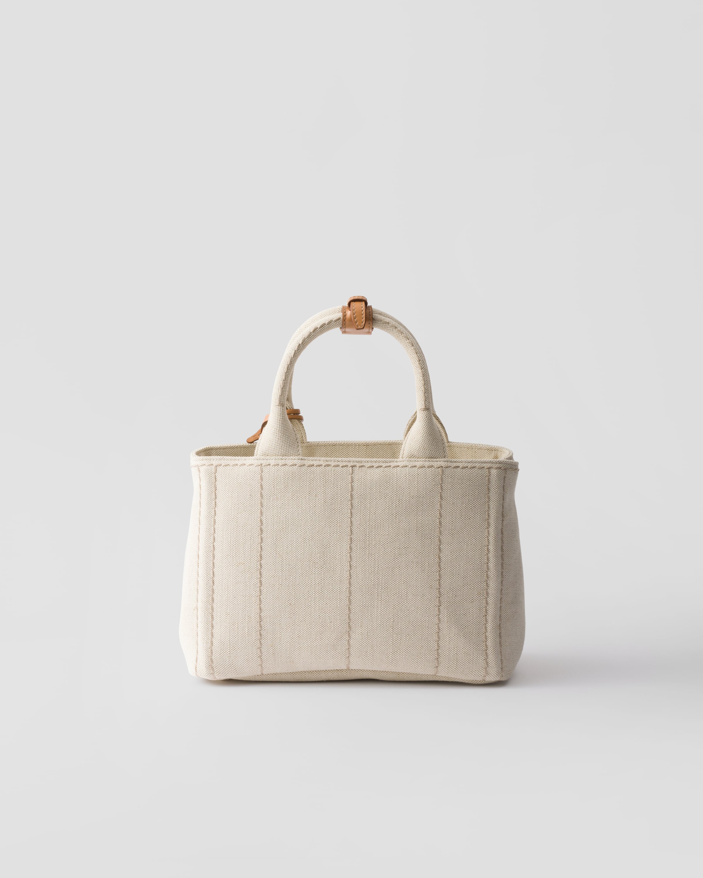 ナチュラル スモール リネンブレンド ハンドバッグ | PRADA