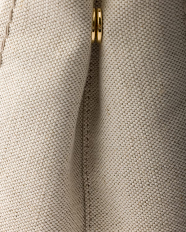 スモール リネンブレンド ハンドバッグ - ナチュラル スモール リネンブレンド ハンドバッグ - ナチュラル