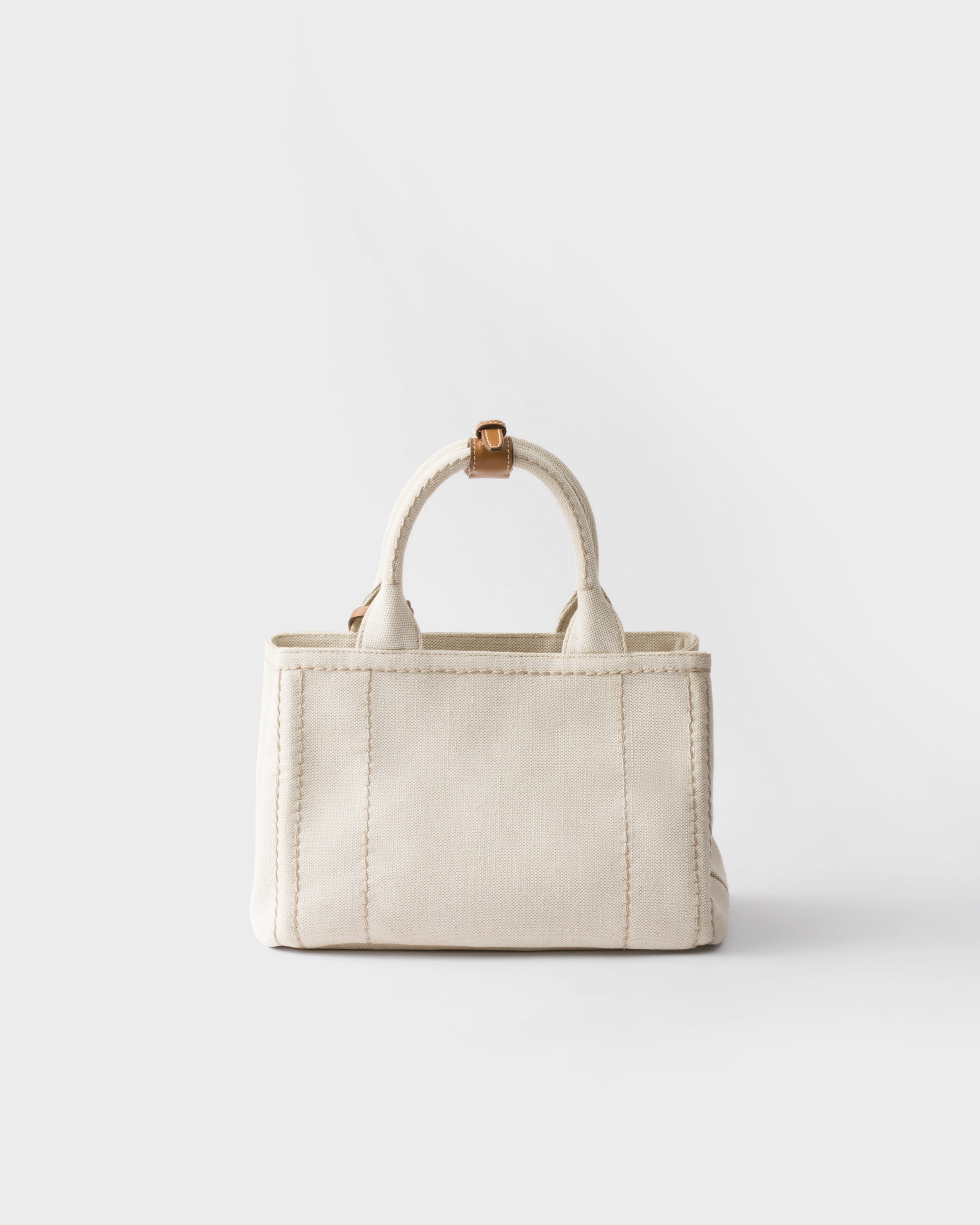 PRADA SMALL LINEN BLEND HANDBAG