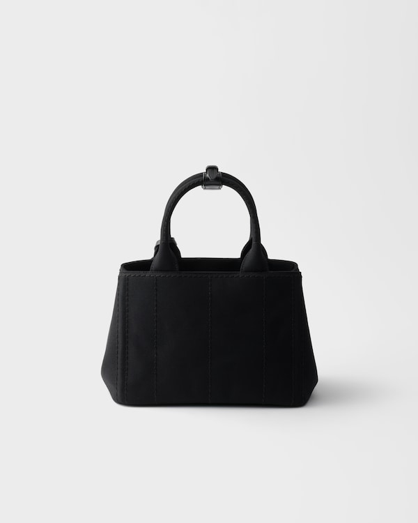 プラダ ジャルディニエール コットンキャンバス スモールバッグ - ブラック プラダ ジャルディニエール コットンキャンバス スモールバッグ - ブラック