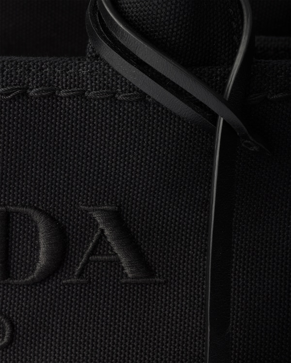 Petit sac à main Prada Jardinière en toile de coton - Noir Petit sac à main Prada Jardinière en toile de coton - Noir