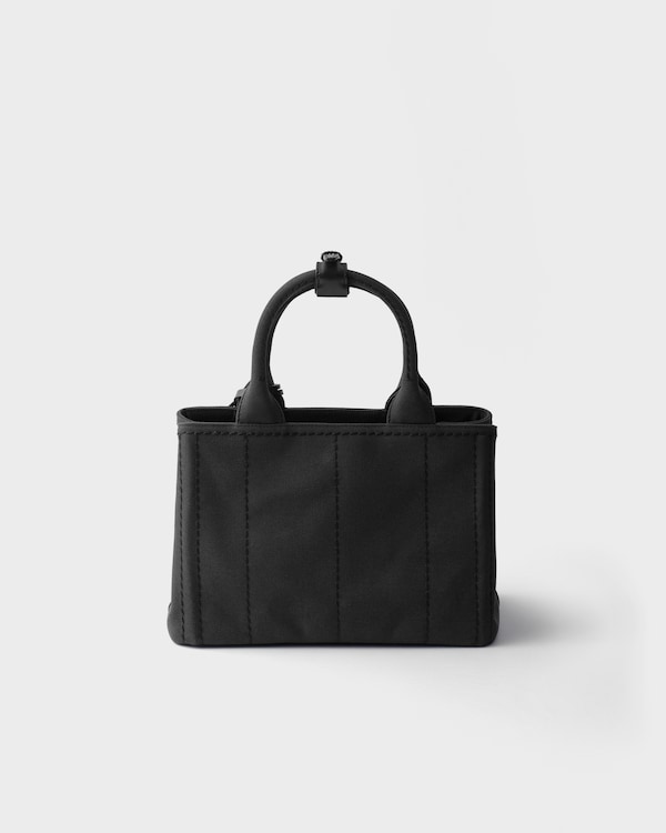 Prada Jardinière small cotton canvas bag - Black Prada Jardinière small cotton canvas bag - Black