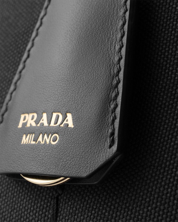 Prada Jardinière small cotton canvas bag - Black Prada Jardinière small cotton canvas bag - Black