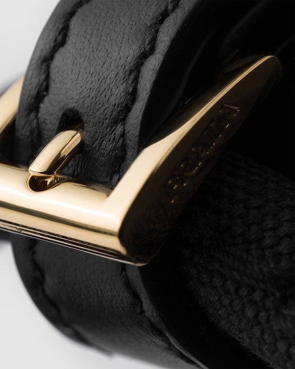 Prada Jardinière small cotton canvas bag - Black Prada Jardinière small cotton canvas bag - Black