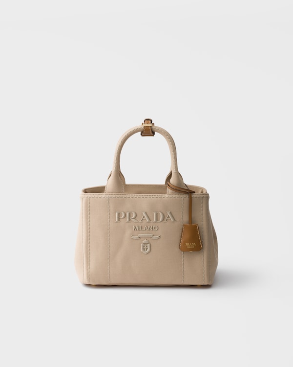 Bolso Prada Jardinière pequeño de lona de algodón - Cuerda Bolso Prada Jardinière pequeño de lona de algodón - Cuerda
