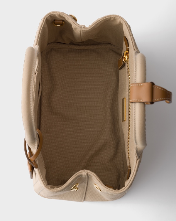 Bolso Prada Jardinière pequeño de lona de algodón - Cuerda Bolso Prada Jardinière pequeño de lona de algodón - Cuerda