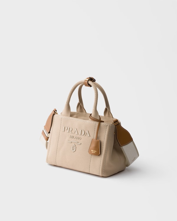 Bolso Prada Jardinière pequeño de lona de algodón - Cuerda Bolso Prada Jardinière pequeño de lona de algodón - Cuerda