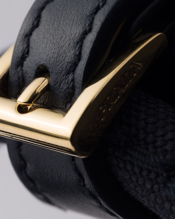 Prada Jardinière small cotton canvas bag - Baltic Blue Prada Jardinière small cotton canvas bag - Baltic Blue