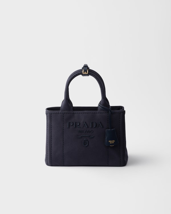 Prada Jardinière small cotton canvas bag - Baltic Blue Prada Jardinière small cotton canvas bag - Baltic Blue