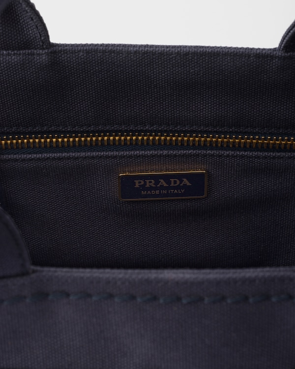 Prada Jardinière small cotton canvas bag - Baltic Blue Prada Jardinière small cotton canvas bag - Baltic Blue