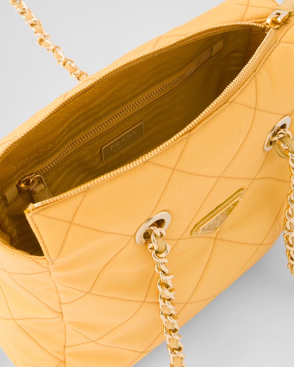 Maize Yellow Prada Reedition 1995 Chaîne Renylon Tote Bag PRADA