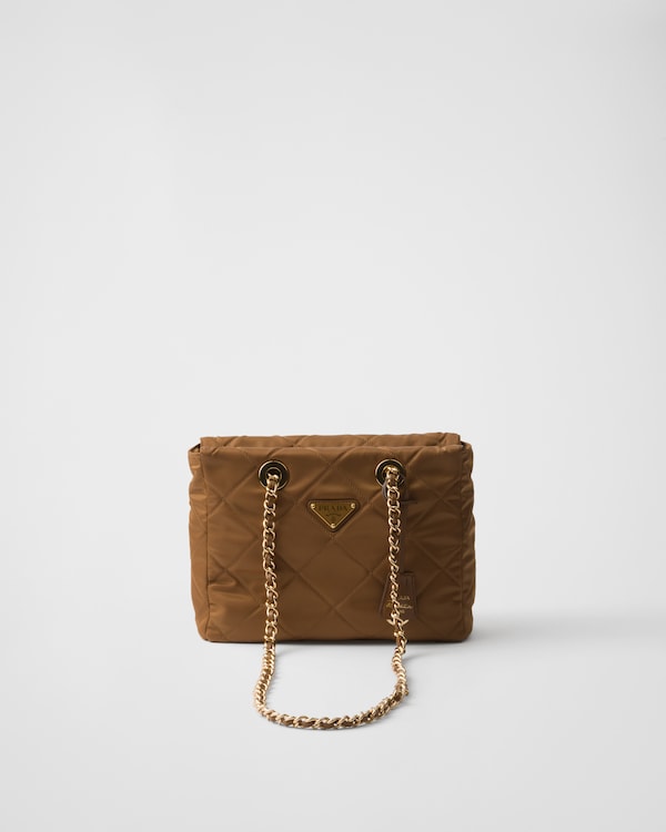 Black Small leather tote bag | PRADA