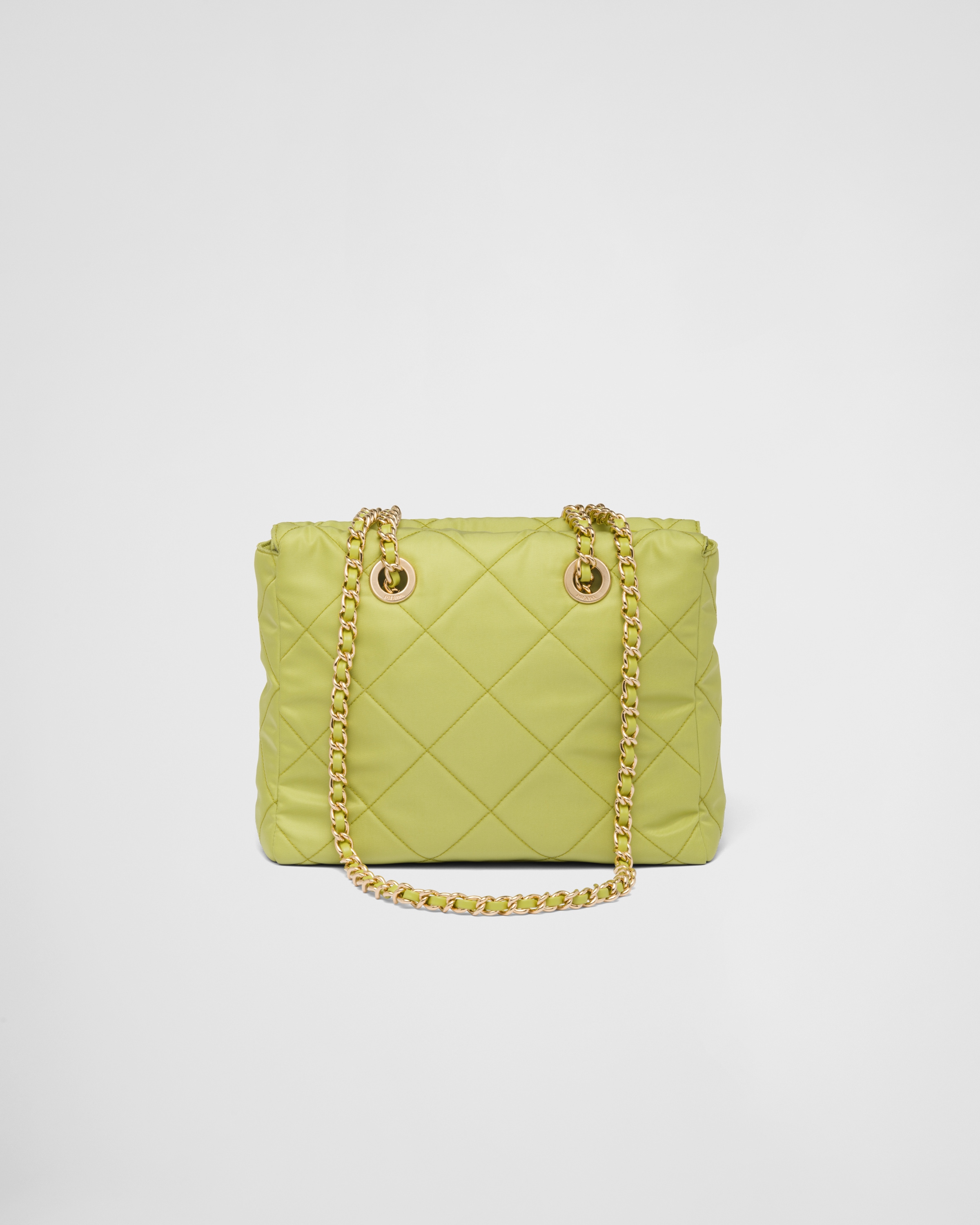 Prada Lime Green Nylon Shoulder Bag