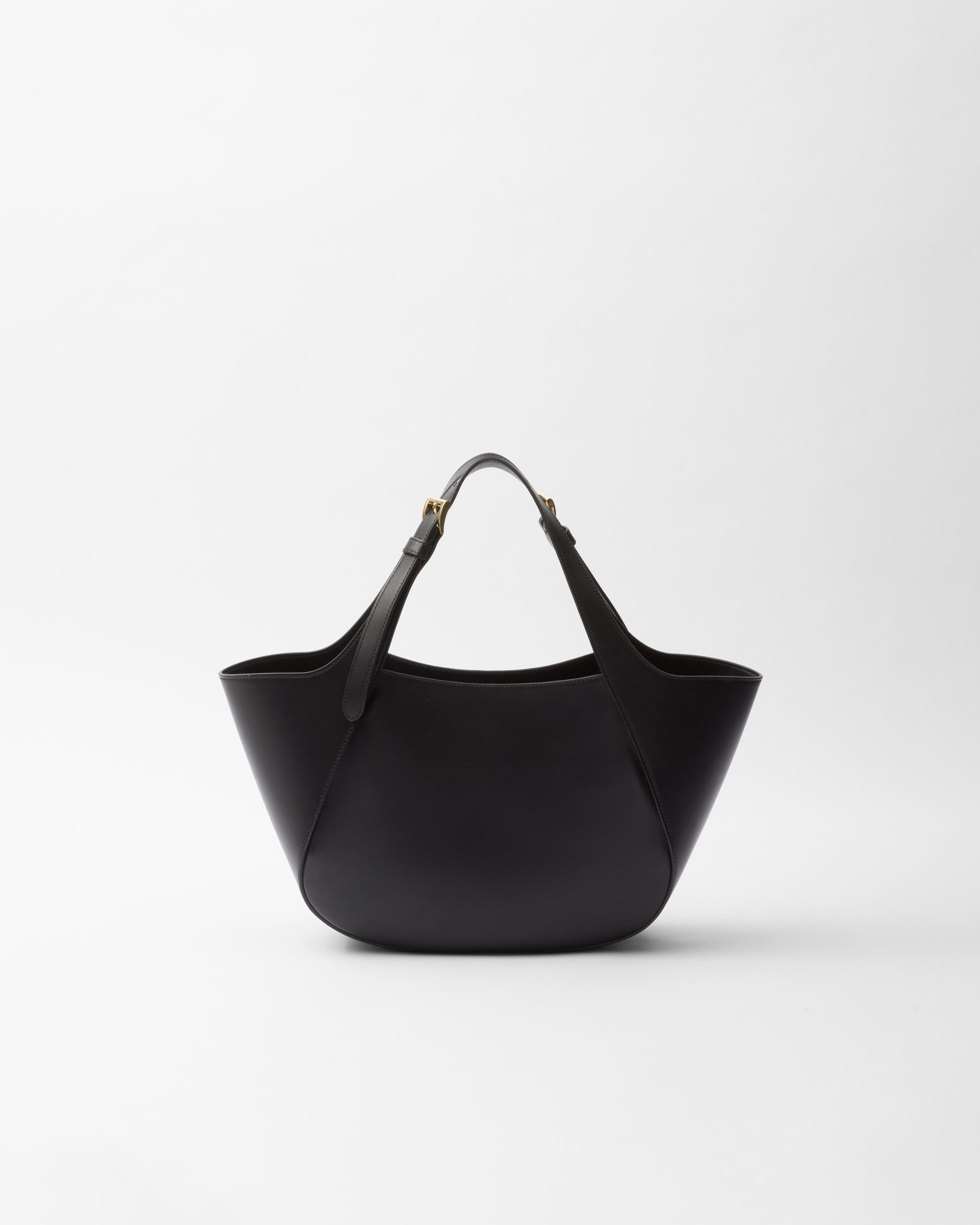 Shop Prada Mittelgrosse Tote Bag Aus Leder In Black