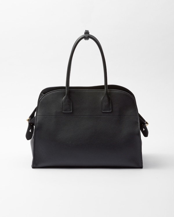 Large leather tote bag with buckles Large leather tote bag with buckles