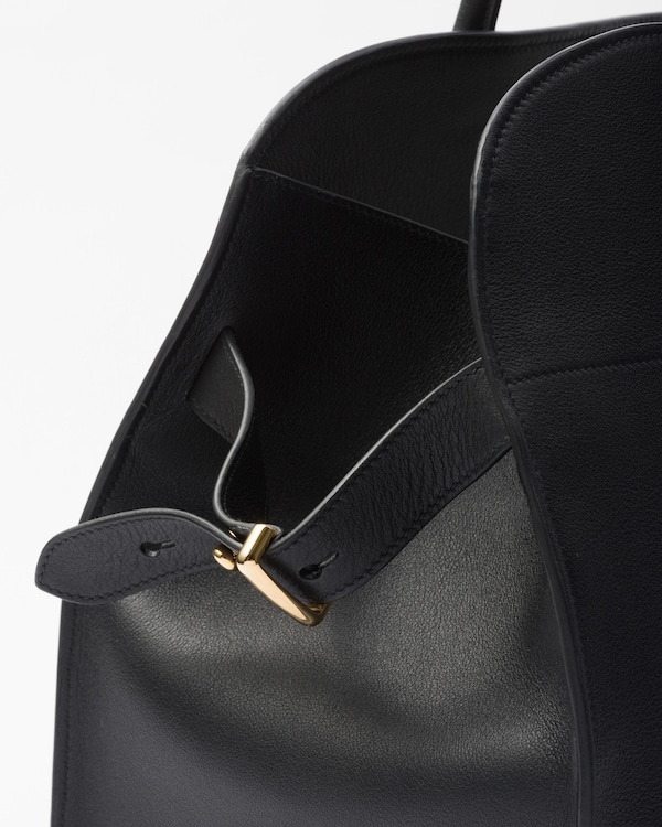 Large leather tote bag with buckles Large leather tote bag with buckles