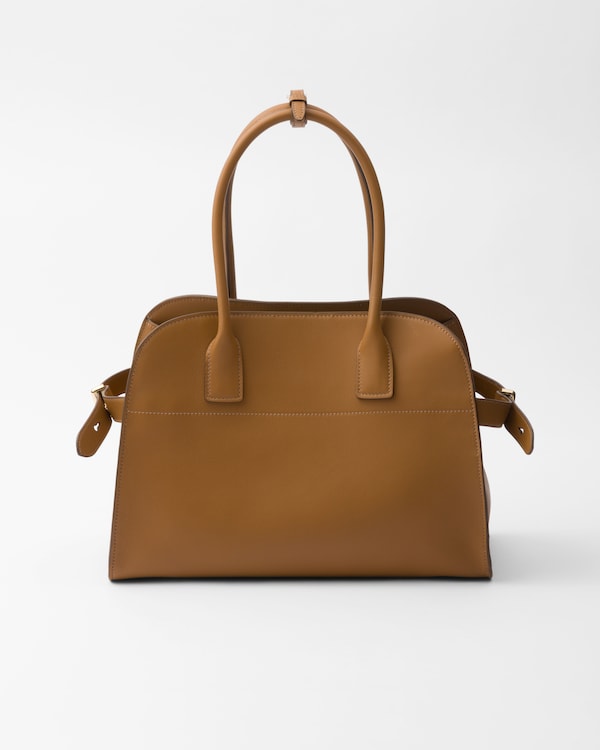 Medium leather tote bag - Caramel Medium leather tote bag - Caramel