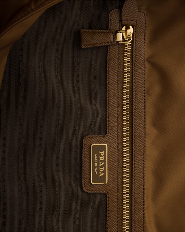 Prada Re-Edition 1978 large Re-Nylon and Saffiano leather tote bag - Brandy Prada Re-Edition 1978 large Re-Nylon and Saffiano leather tote bag - Brandy