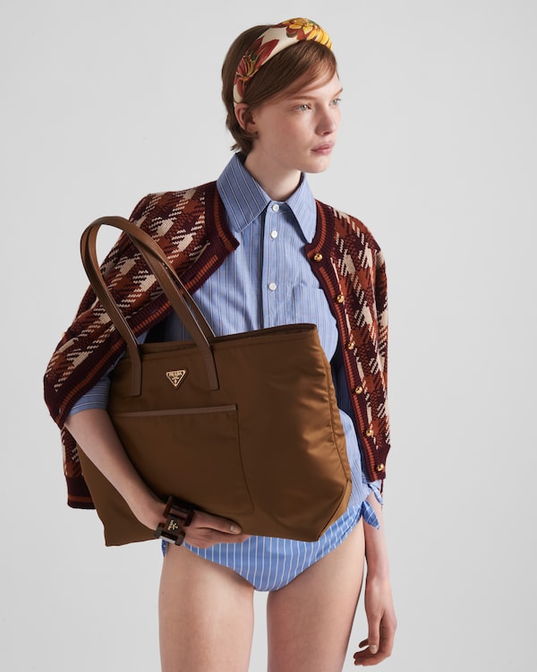 Prada Re-Edition 1978 large Re-Nylon and Saffiano leather tote bag Prada Re-Edition 1978 large Re-Nylon and Saffiano leather tote bag