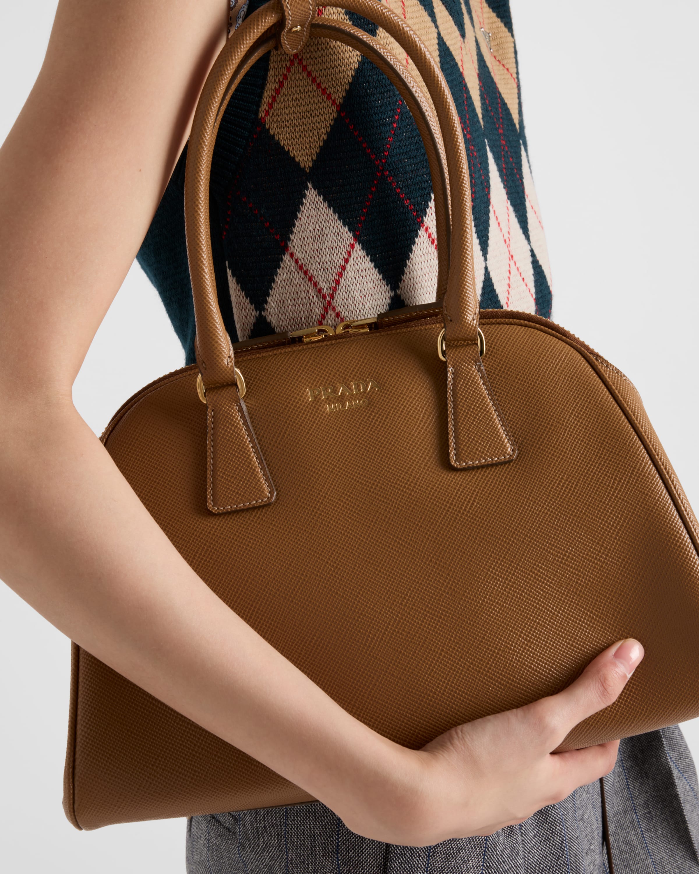 Prada medium saffiano leather tote on sale