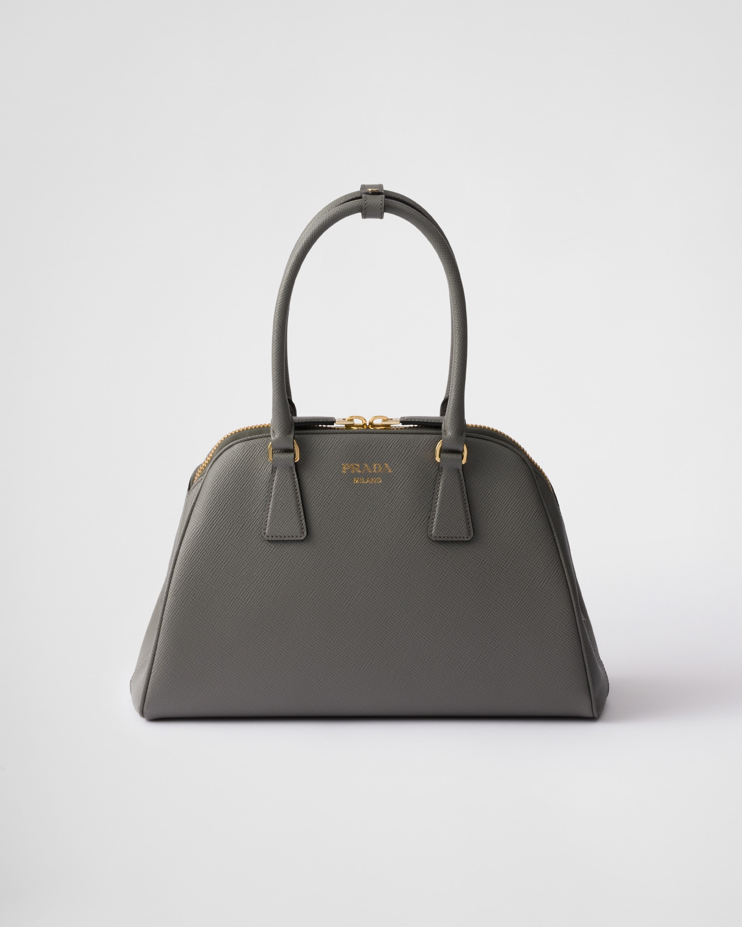 Prada saffiano grey top