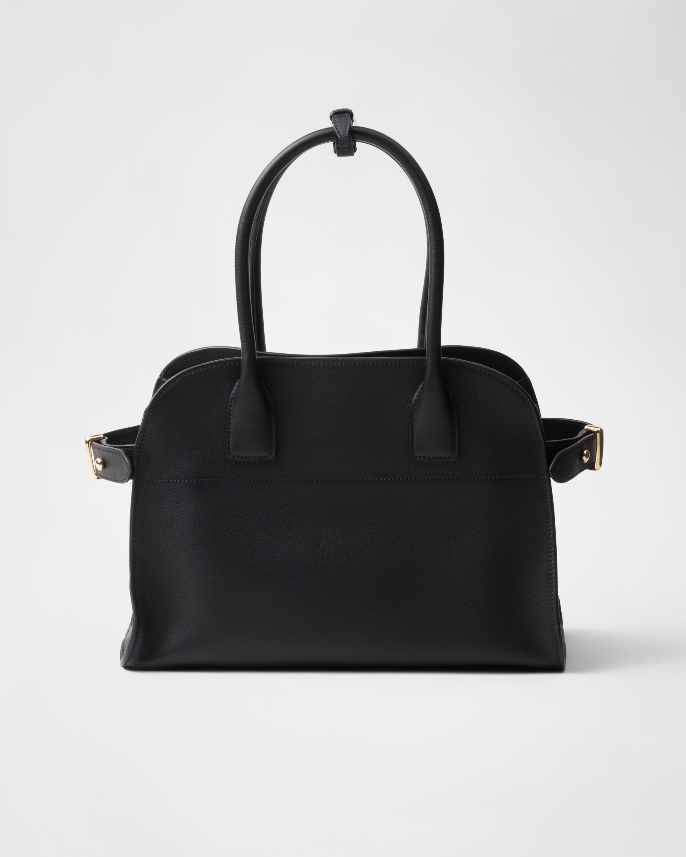 Shop Prada Mittelgrosse Tote Bag Aus Leder In Black