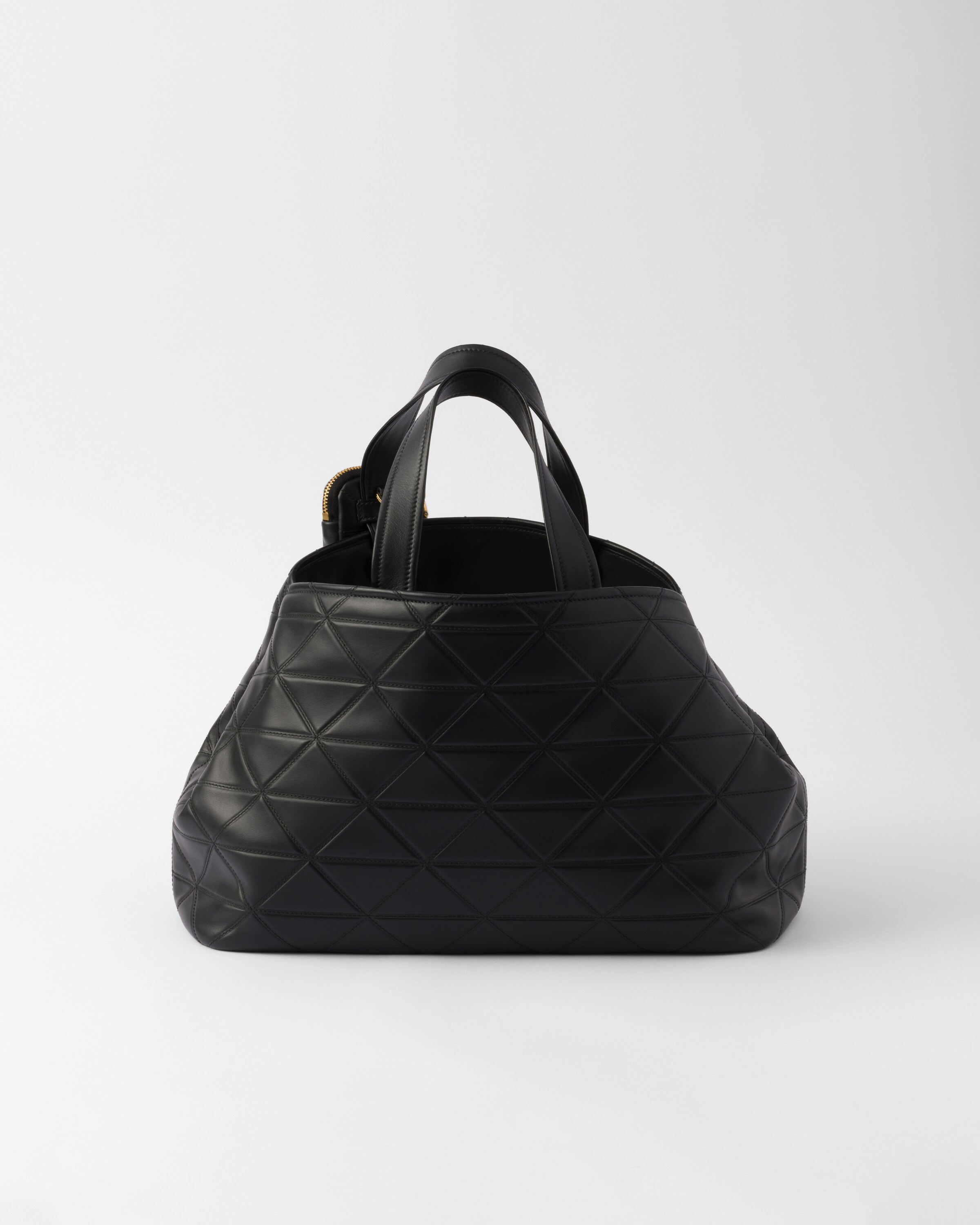 Black Large Quilted Leather Tote Bag PRADA