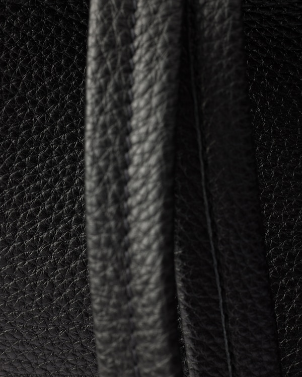 Große Tote Bag aus Leder - Schwarz Große Tote Bag aus Leder - Schwarz