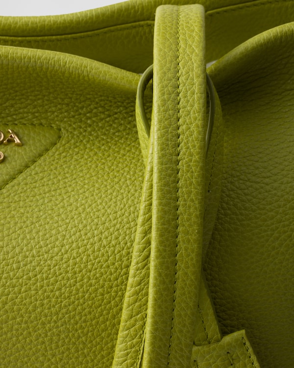 Große Tote Bag aus Leder - Wiesengrün Große Tote Bag aus Leder - Wiesengrün