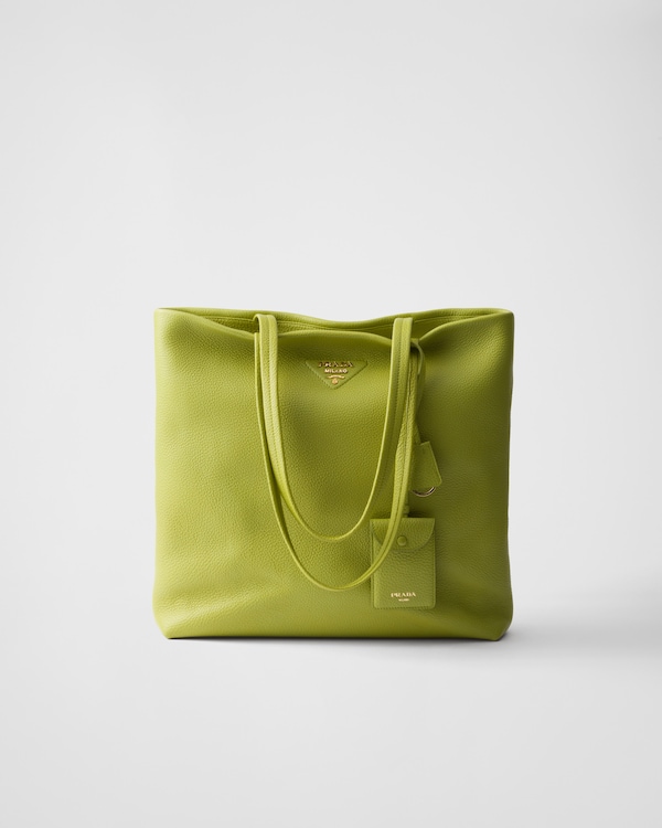 PRADA ♪ ラージ レザー トートバッグ 1BG550 ブラック ラージ レザー トートバッグ | PRADA
