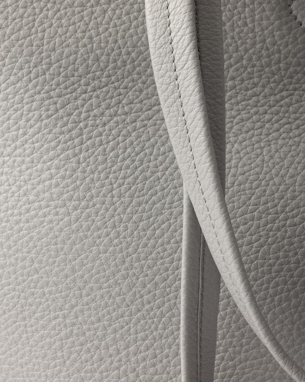 Große Tote Bag aus Leder - Granitgrau Große Tote Bag aus Leder - Granitgrau