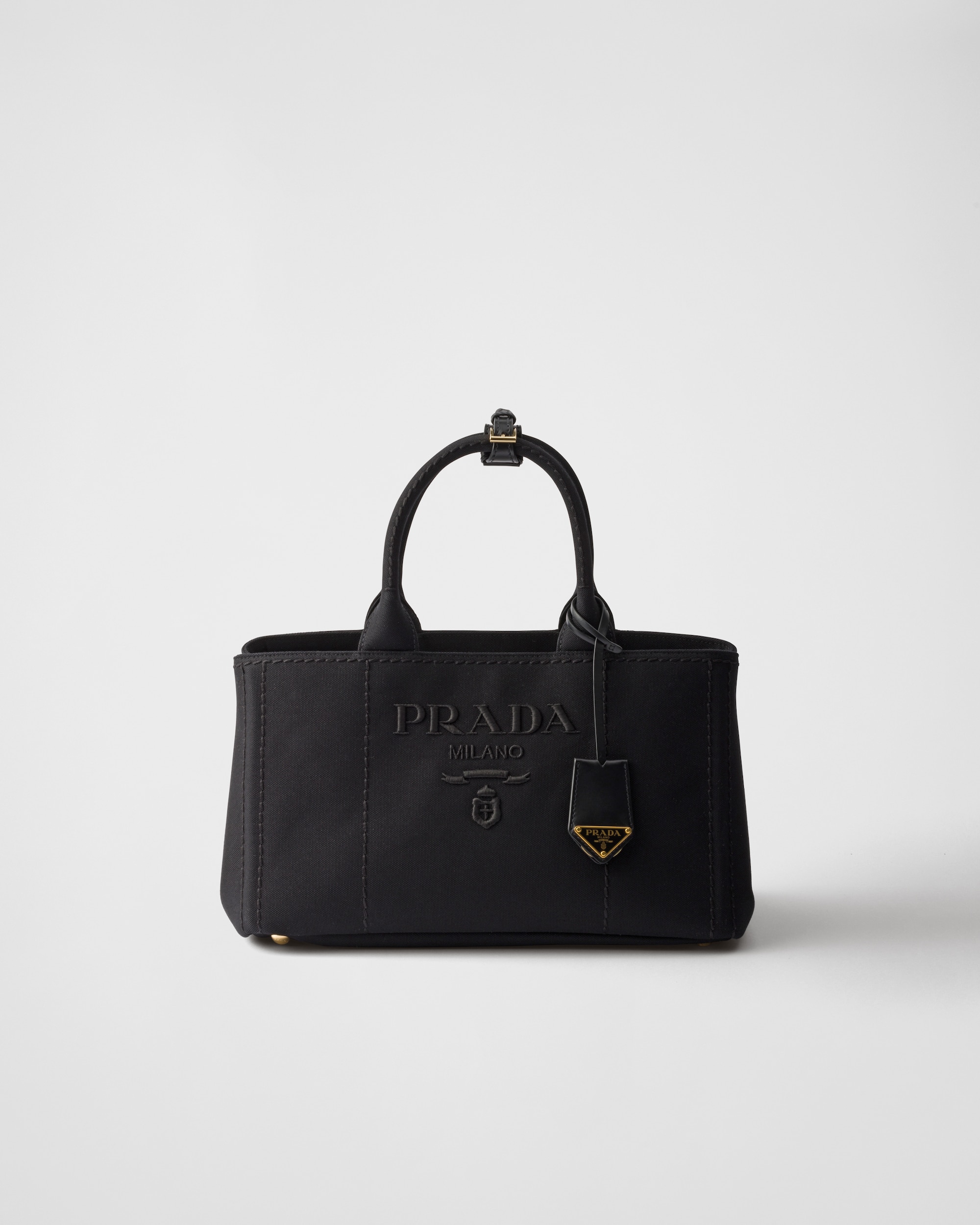 Grand sac à main Prada Jardinière en toile de coton
