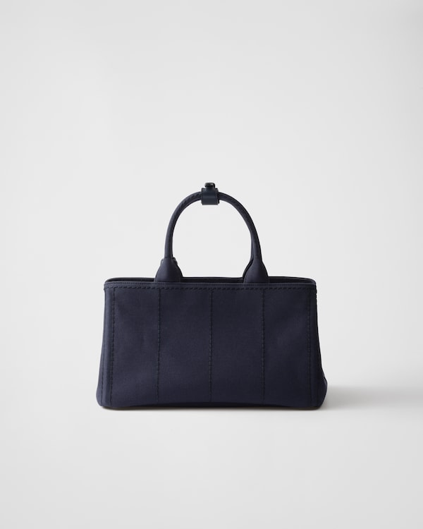 Grand sac à main Prada Jardinière en toile de coton - Bleu Baltique Grand sac à main Prada Jardinière en toile de coton - Bleu Baltique