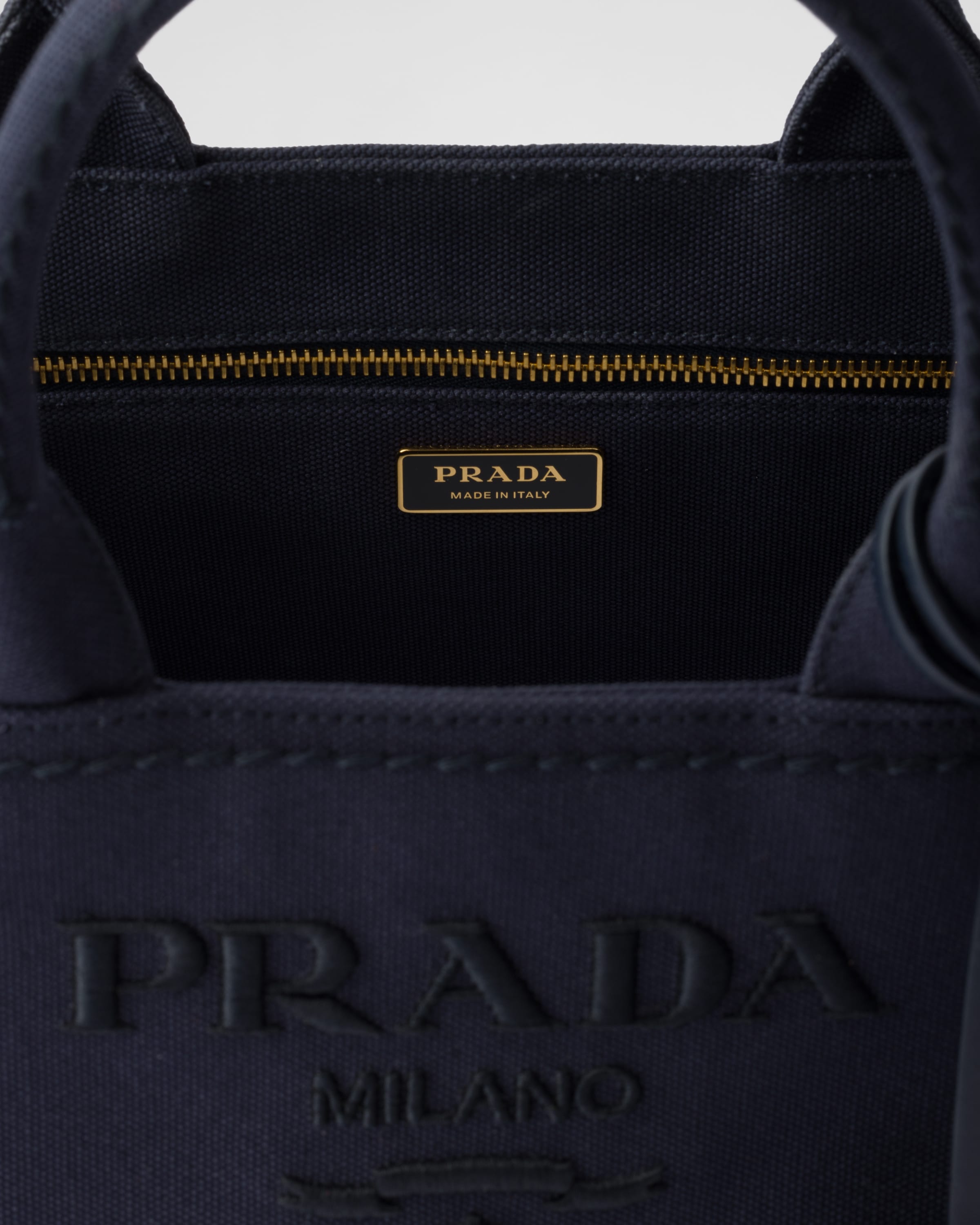 Prada Jardinière large cotton canvas handbag