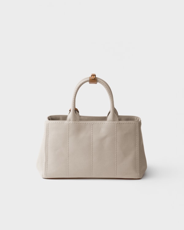 Prada Jardinière large cotton canvas handbag - Natural Prada Jardinière large cotton canvas handbag - Natural