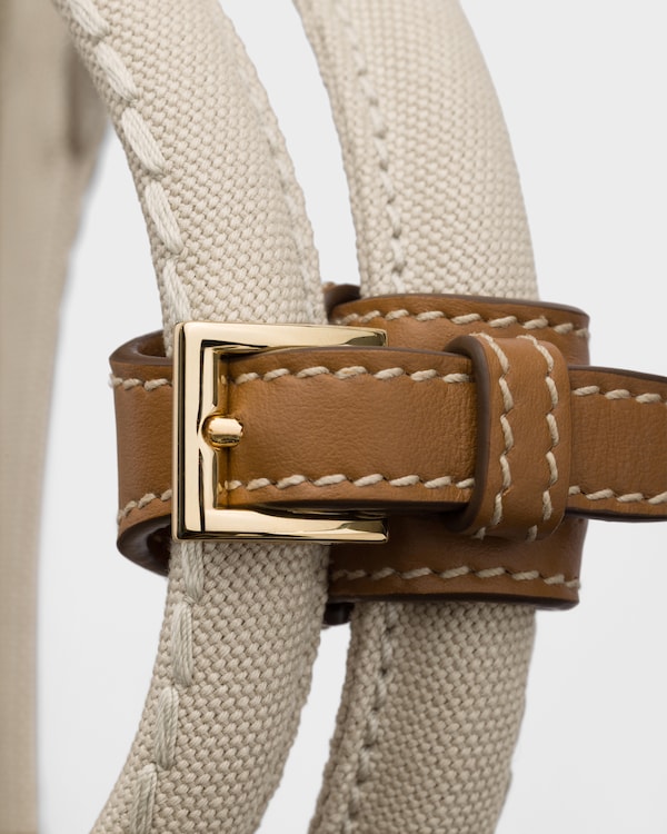 Prada Jardinière large cotton canvas handbag - Natural Prada Jardinière large cotton canvas handbag - Natural